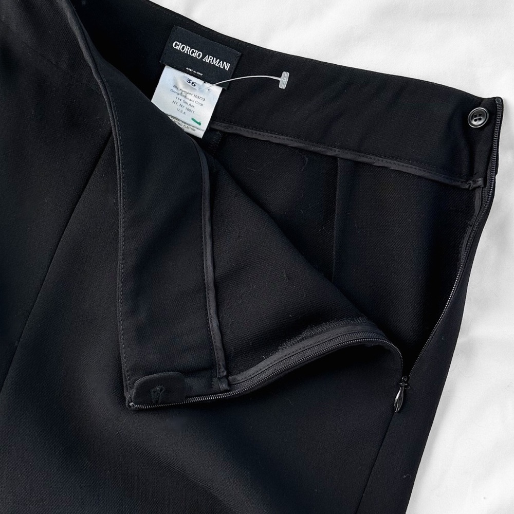 Giorgio Armani Women's Black Wool High Waist Dress Pants Italy size 36 or 4 - Picture 2 of 12